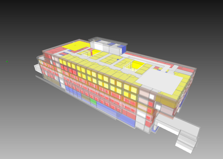 Spital Bülach mit abgefülltem Raumprogramm der Architektur