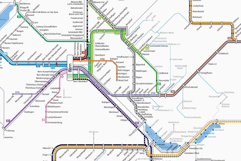 Erscheinungsbild Bahnhöfe BLS
