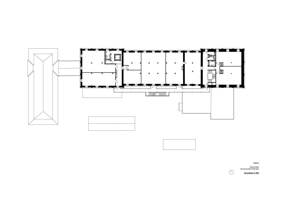 Grundriss Aktienmühle mit Turbinen- und Kesselhaus