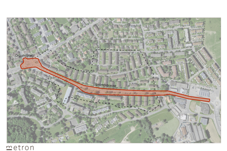 Biel, Orpundstrasse Plan mit Platz