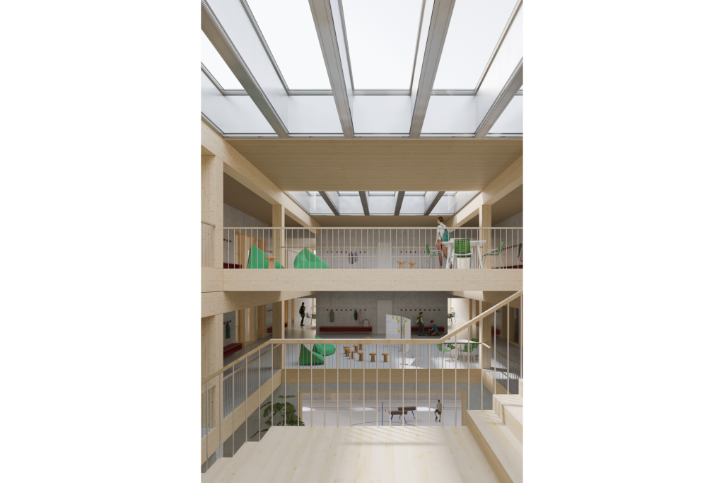 Visualisierung der Erschliessungshalle