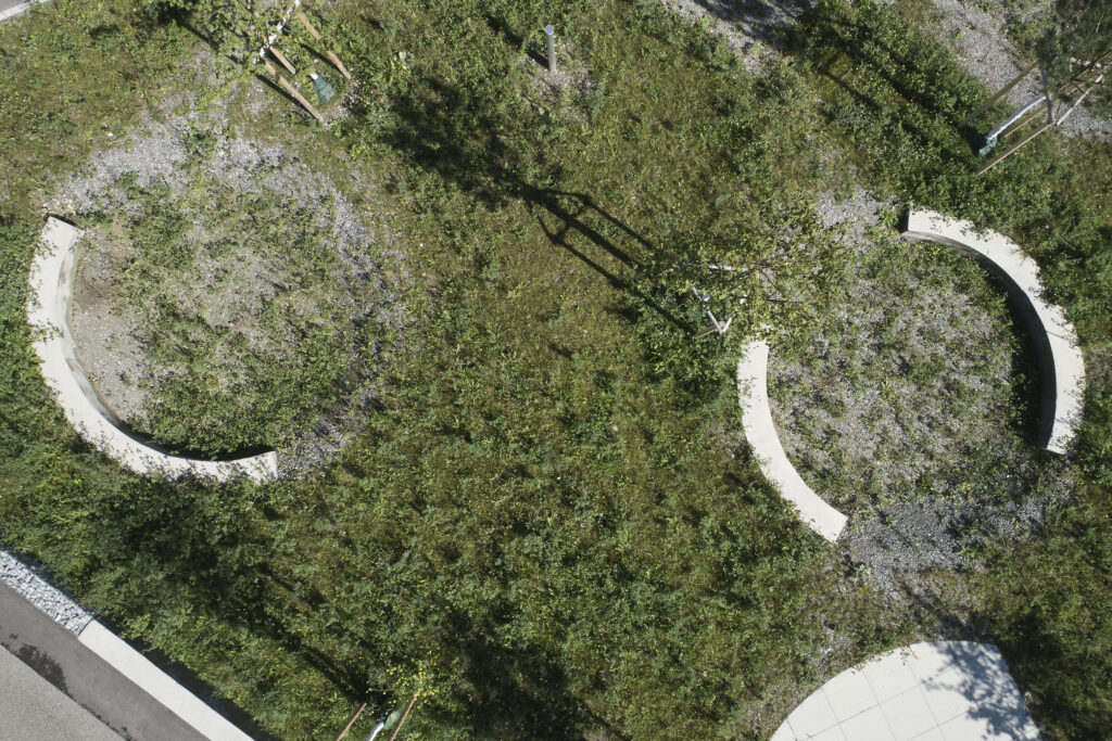 Park vor dem Gymnasium Thun