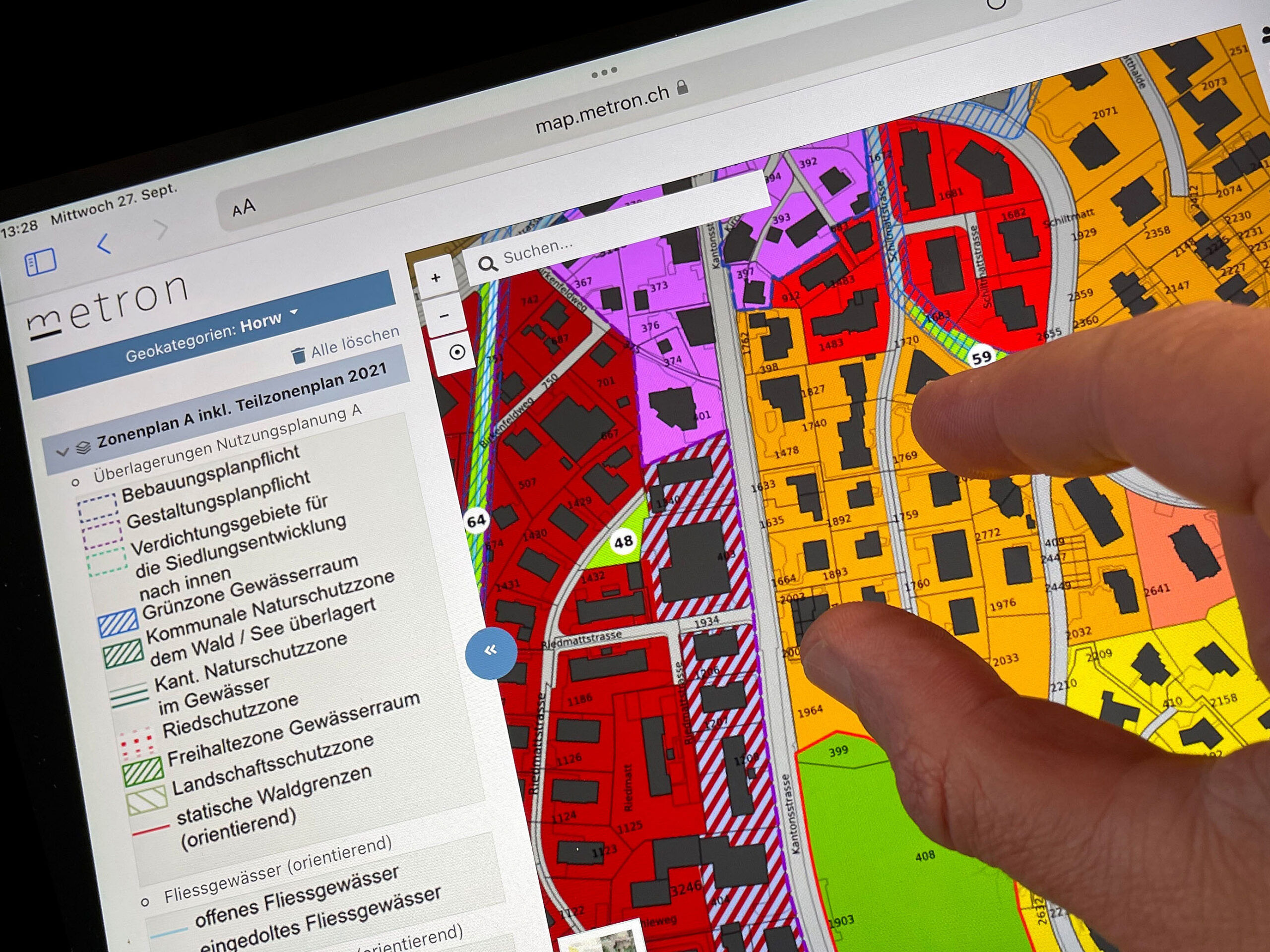 Geoinformationen am Bildschrirm