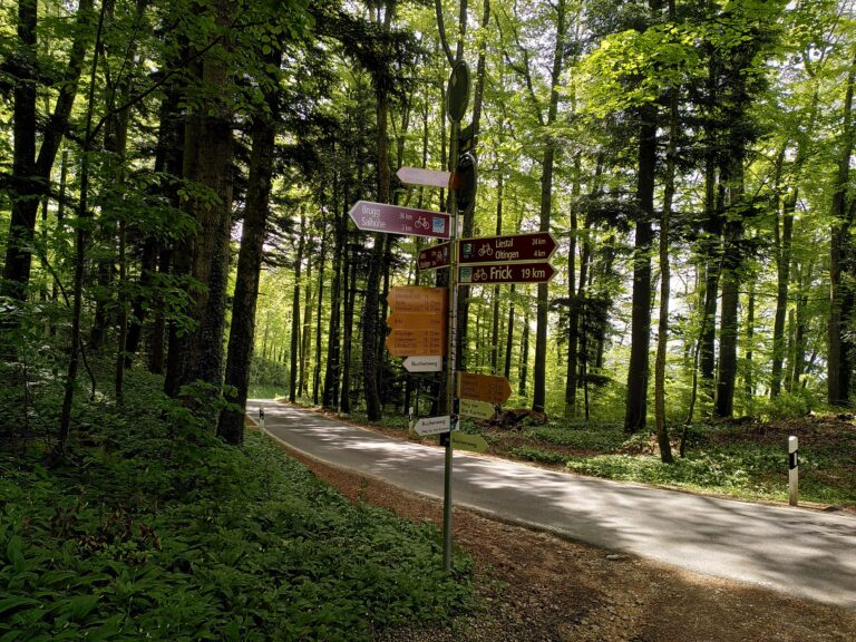 Signalisation de l’itinéraire cyclable «Jurapark Aargau».