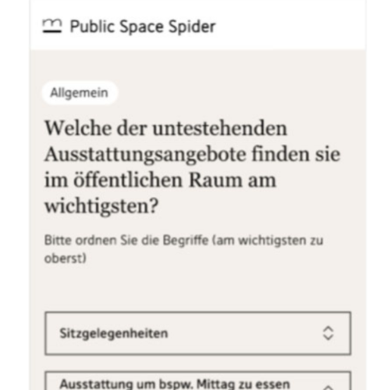 Ausschnitt Umfrage Crowd Spider Metron