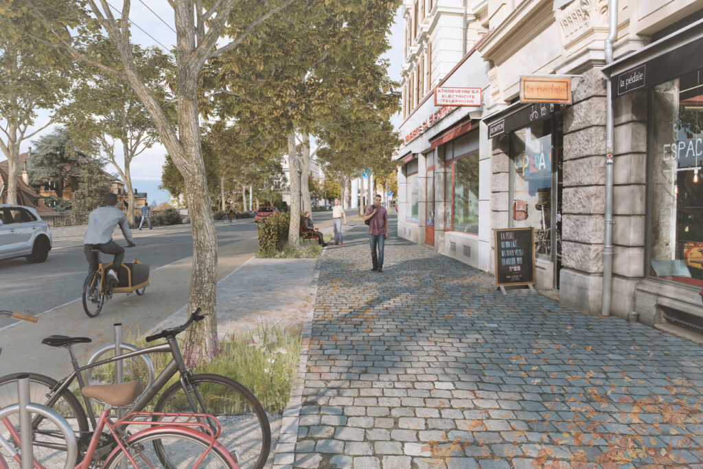 Visualisierung für Neugestaltung der Avenue d’Echallens in Lausanne