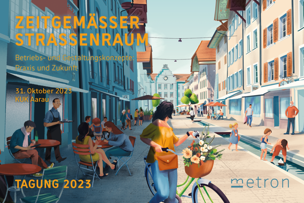 Illustration für Metron Tagung 2023 Zeitgemässer Strassenraum