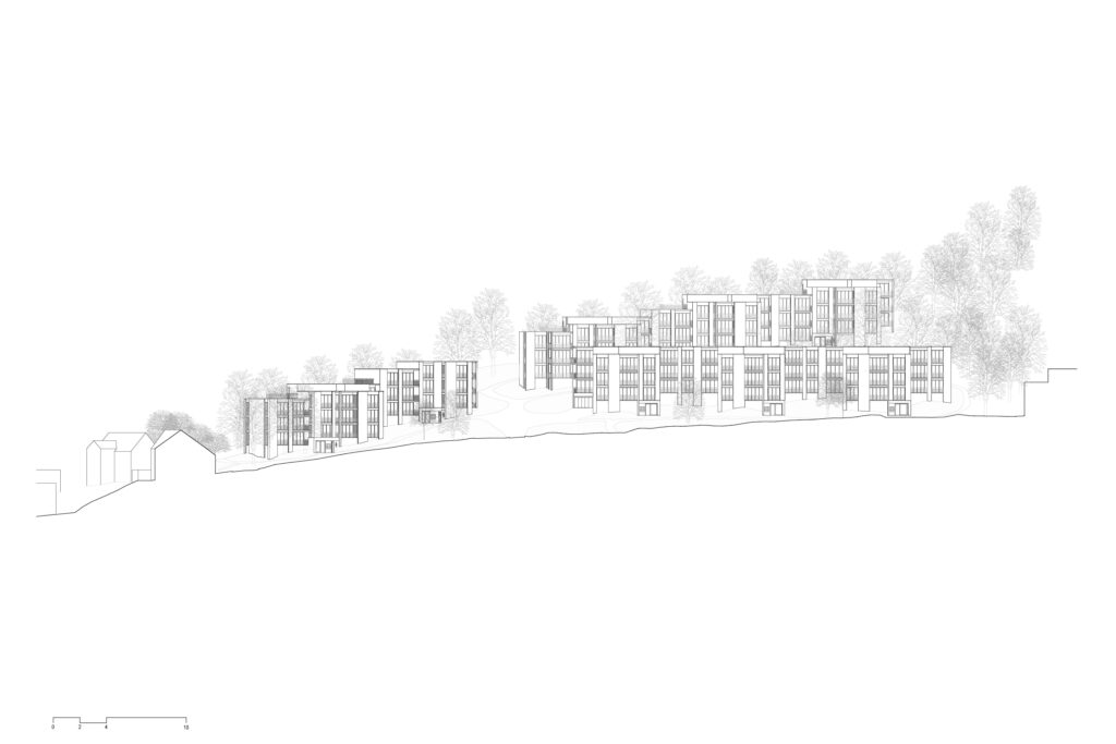 Obersiggenthal, Wohnüberbauung Häfelerhau, Schnitt