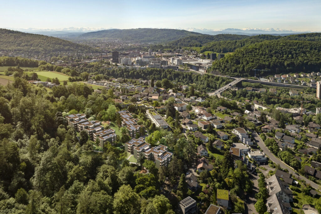 Visualisierung Luftbild Wohnüberbauung Häfelerhau