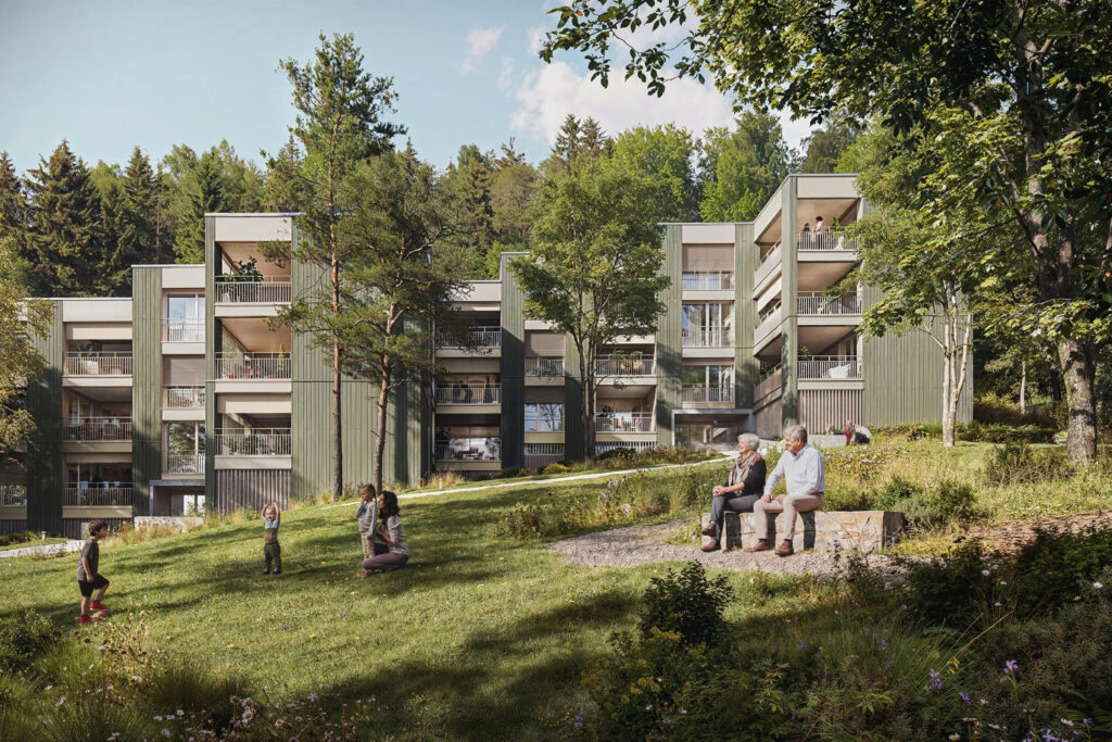 Visualisierung Park Wohnüberbauung Häfelerhau