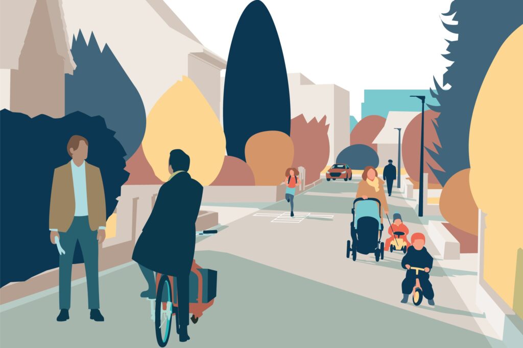 Guide VSS «Mobilité piétonne; Conception et aménagement des surfaces utilisées conjointement par les piétons, les cyclistes et/ou d’autres véhicules»