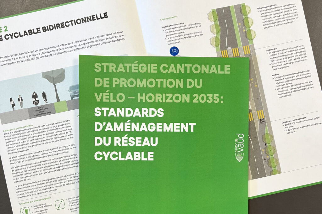 Standards für die Gestaltung des Velonetzes, Kanton Waadt
