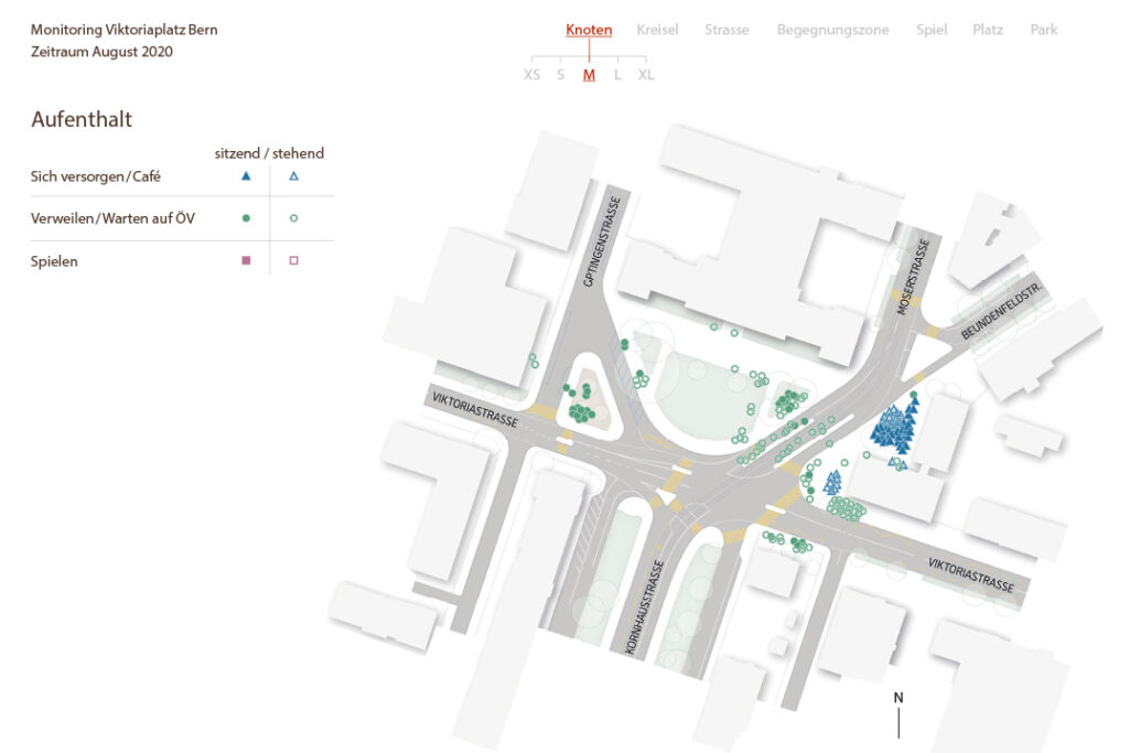 Monitoring Aufenthaltsqualität Viktoriaplatz Bern