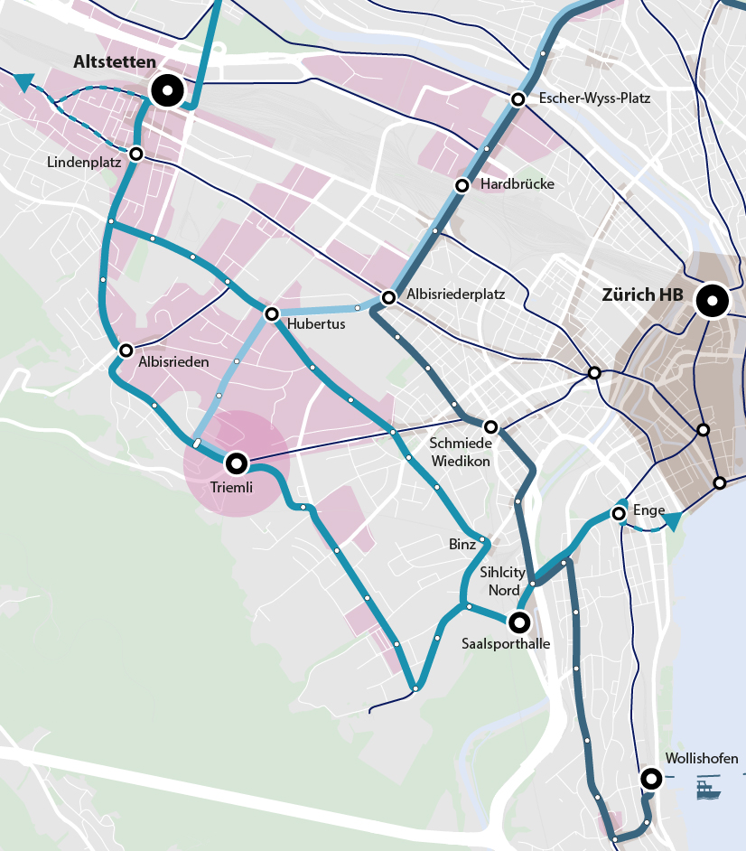 Metron AG: zusätzliche ÖV-Strecken im Südwesten von Zürich