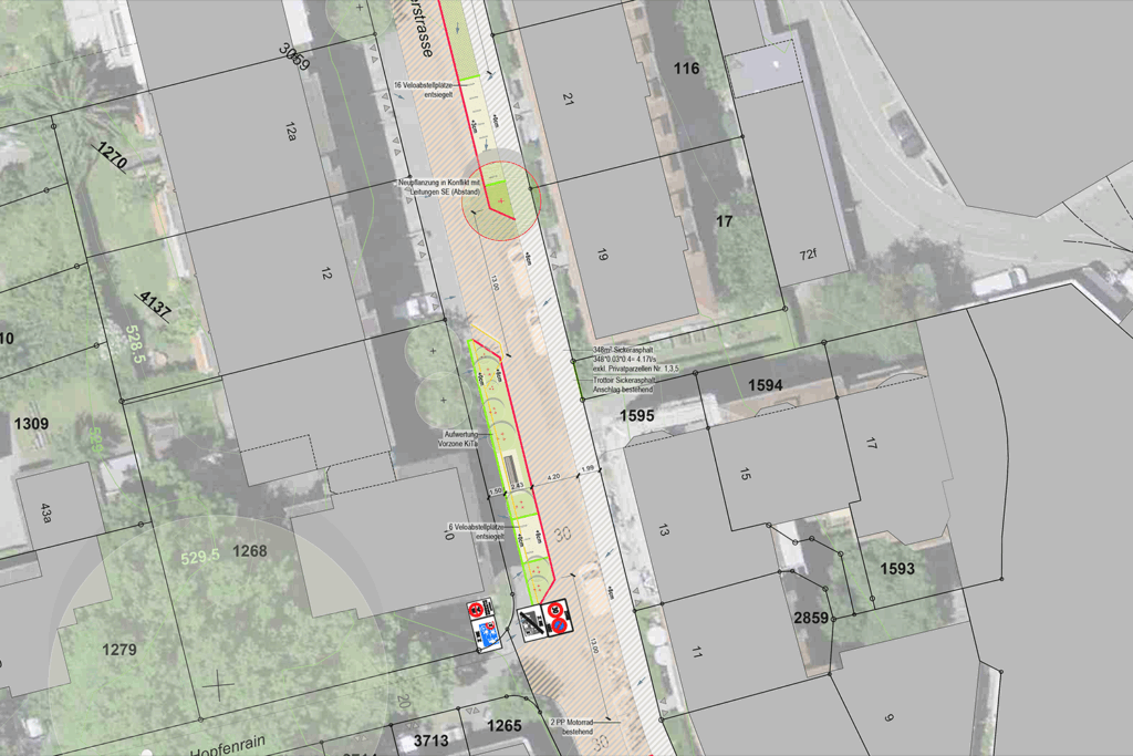 Ausbau Fernwärme Bern, Planausschnitt