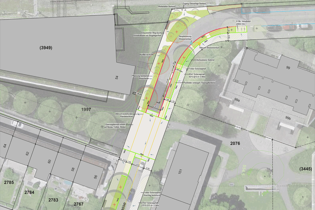 Ausbau Fernwärme Bern, Planausschnitt