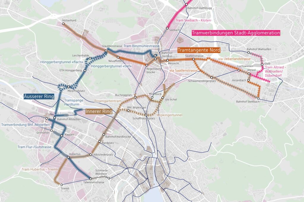 Netzelemente VBZ Netzentwicklungsstrategie 2040